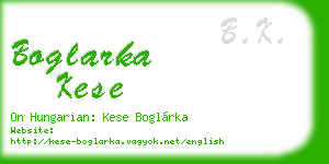 boglarka kese business card